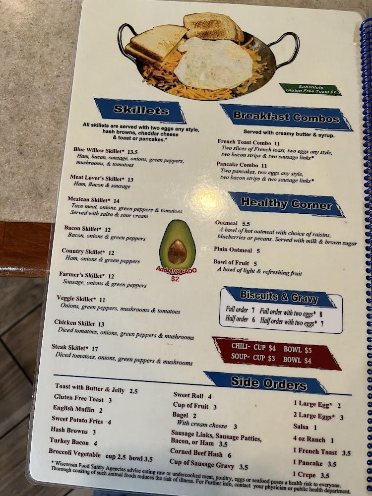 Blue Willow Cafe Menu image 4